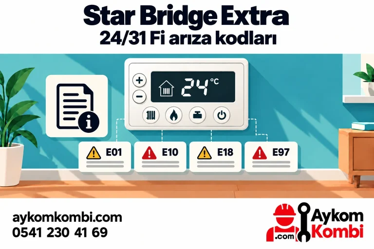 Star Bridge Extra 24/31 Fi kodlarını anlatan temsili panel; gerçek ürün fotoğrafı veya onarım şeması değildir.