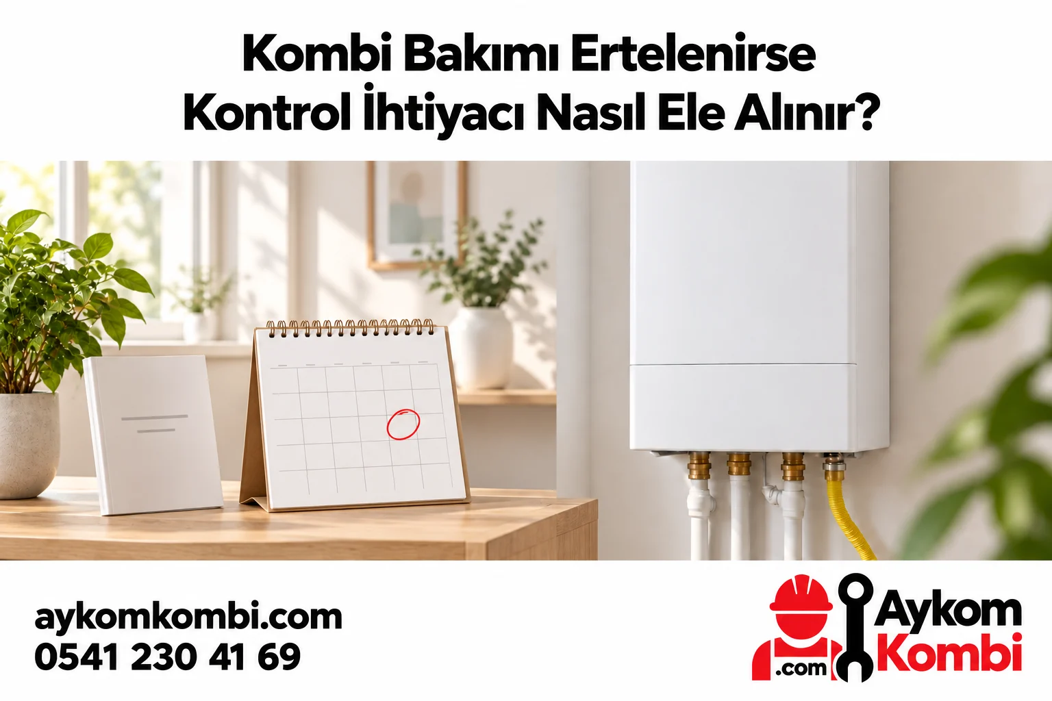 Kombi Bakımı Ertelenirse konusunu anlatan Aykom editoryal illüstrasyonu