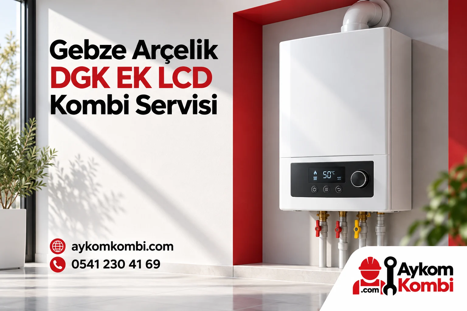 Arçelik DGK EK LCD servis sayfası için temsili ısıtma cihazı ve Aykom kurumsal kapak tasarımı
