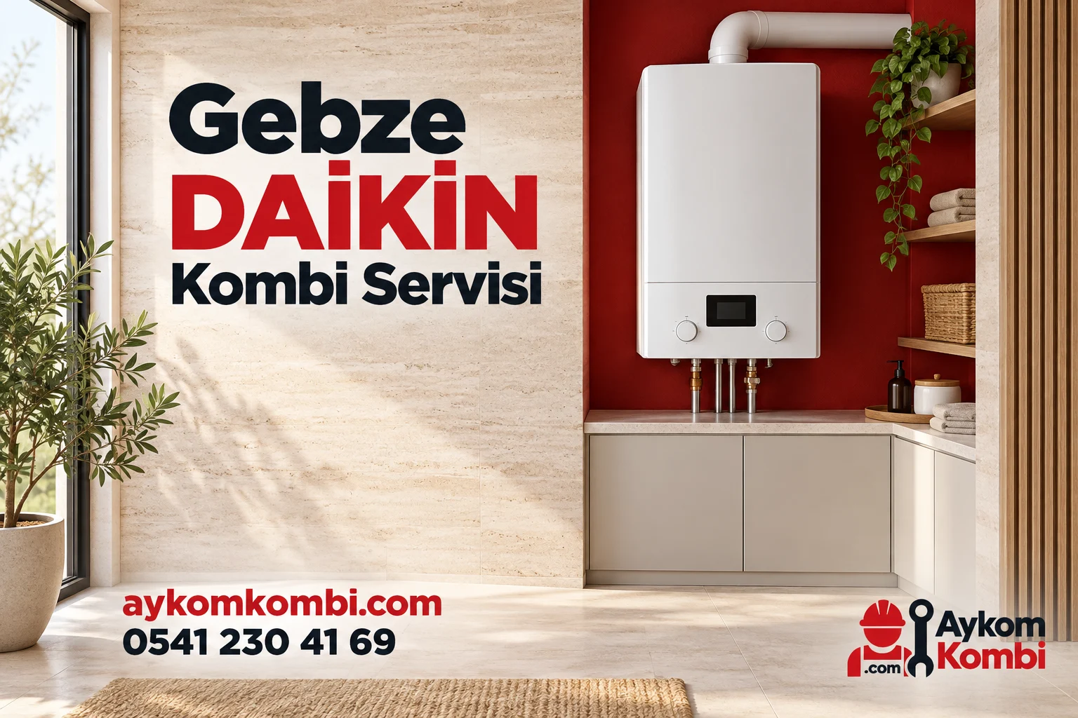 DAİKİN servisi için temsili ısıtma cihazı ve Aykom kurumsal tasarımı