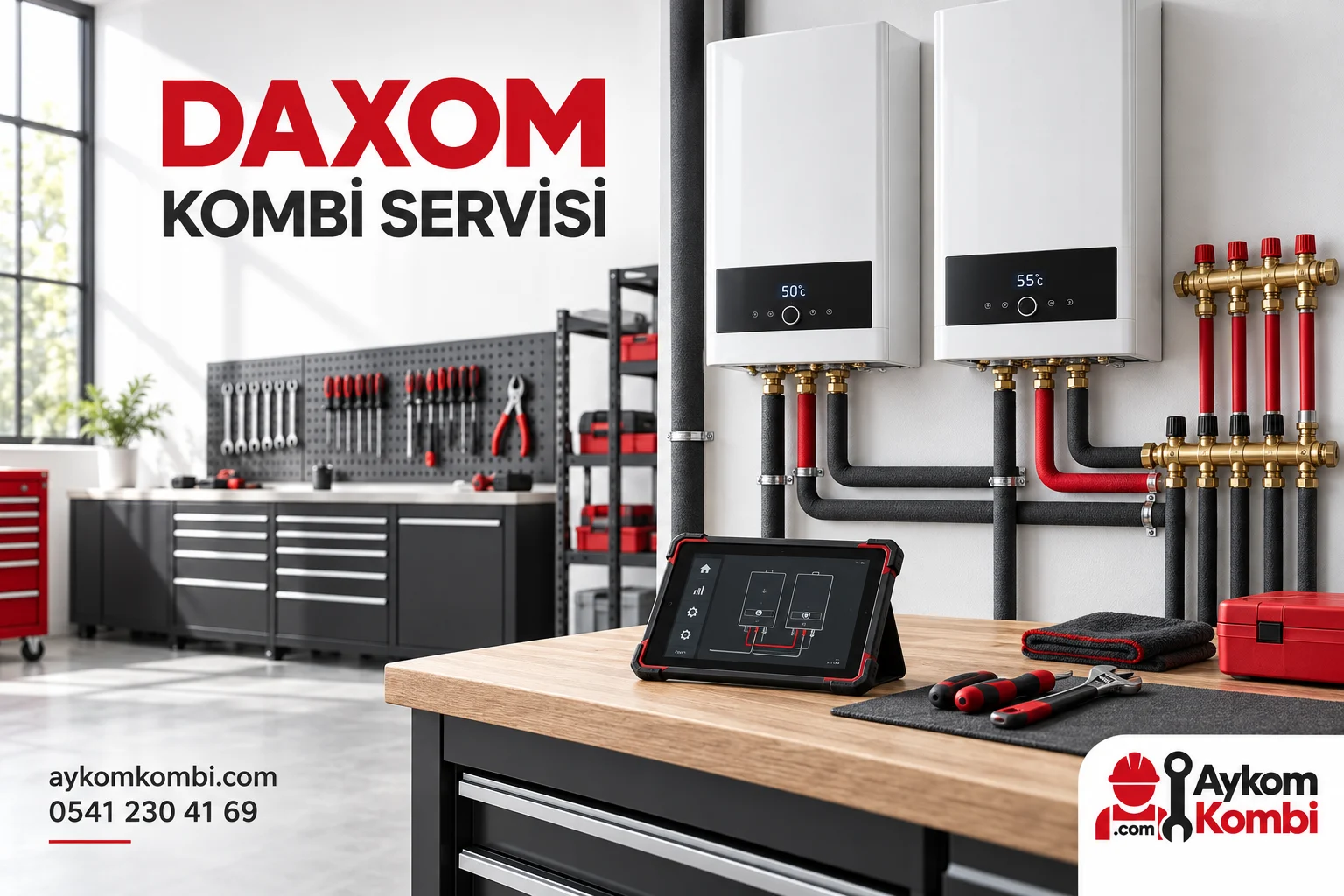 Aykom Kombi Daxom elektrikli kombi servis hizmeti kurumsal görseli