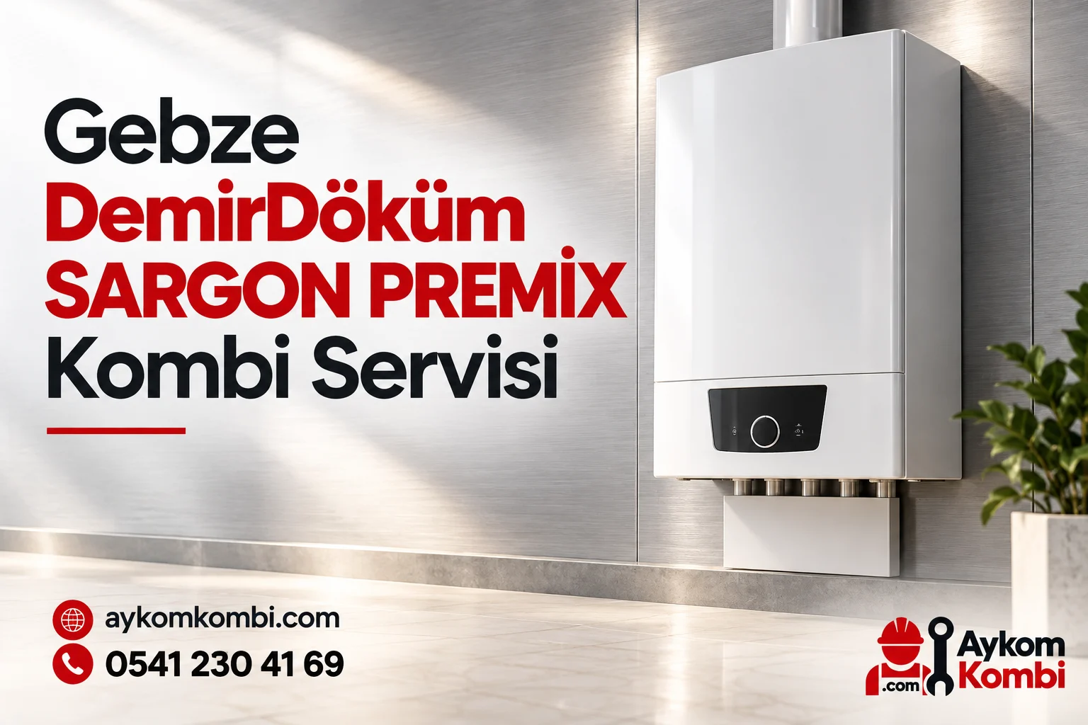 Aykom kimliğiyle hazırlanmış temsili duvar tipi ısıtma cihazı servis görseli