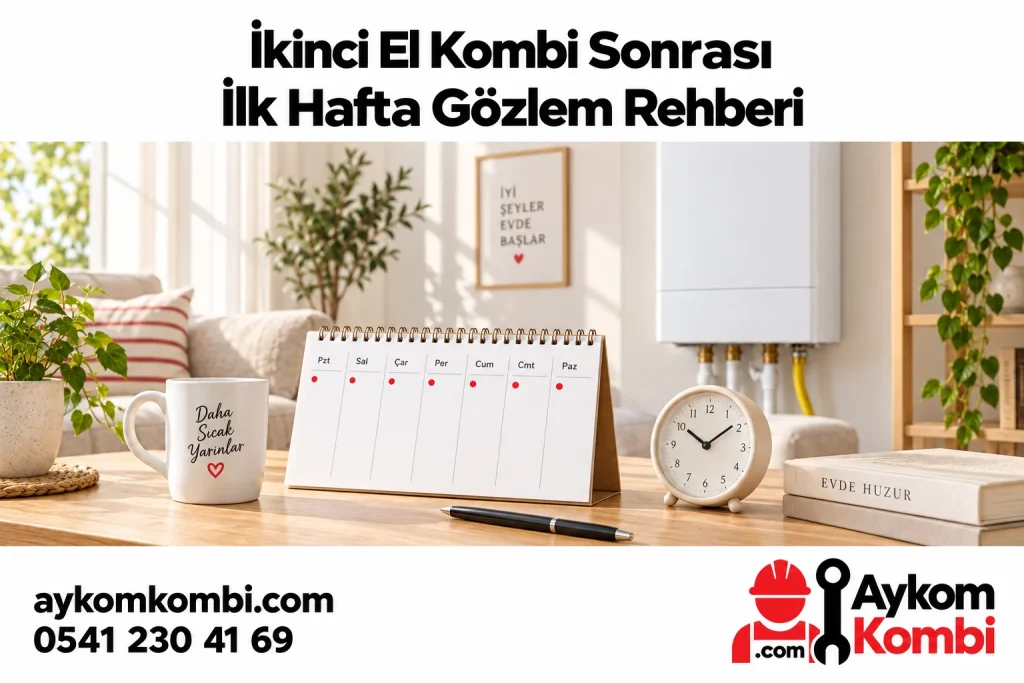 İkinci El Kombi İlk Hafta Gözlemi konusunu anlatan Aykom editoryal illüstrasyonu