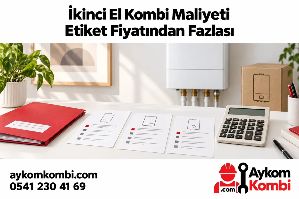 İkinci El Kombide Toplam Maliyet konusunu anlatan Aykom editoryal illüstrasyonu