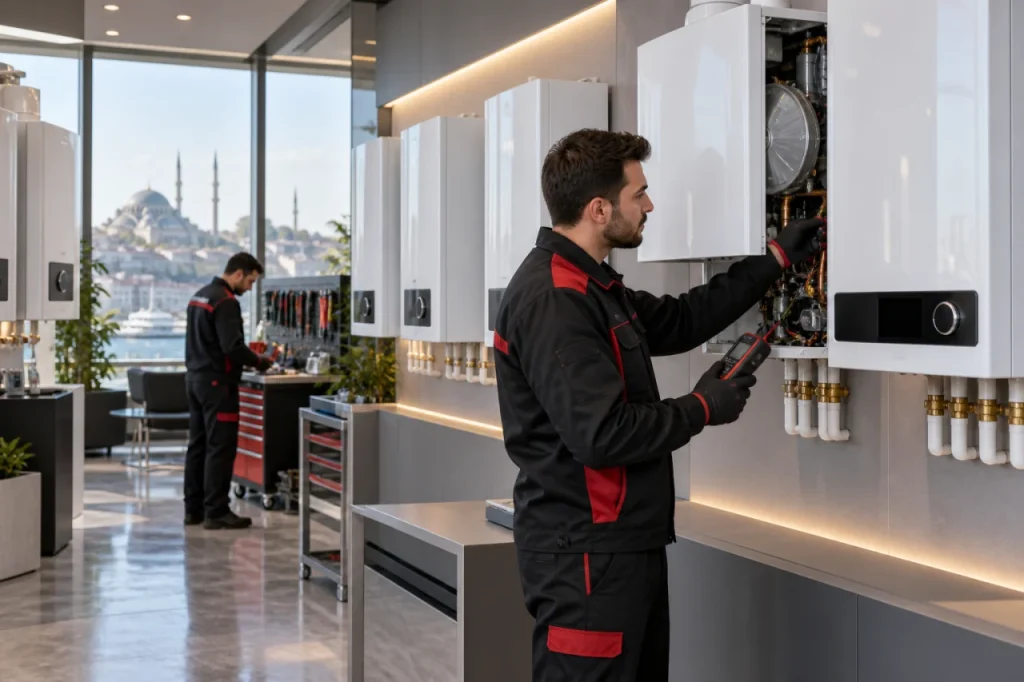 Tuzla İkinci El Kombiler hizmeti sırasında teknik ekip