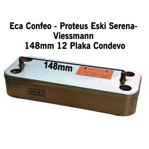Plaka Eşanjör Eca Confeo - Proteus Eski Serena- Viessmann 148mm 12 Plaka Condevo